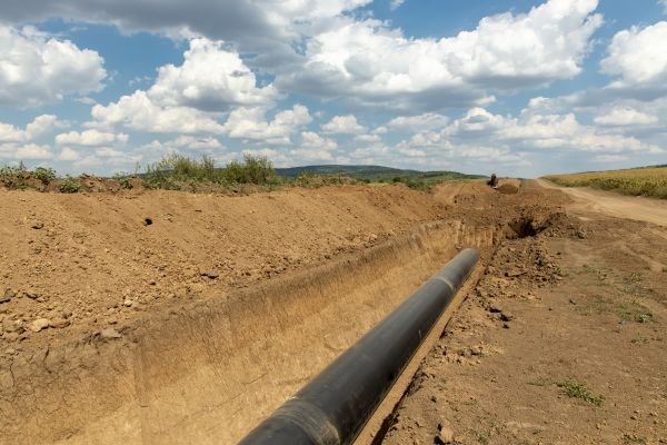 Gas Line Trenching in Arroyo Grande