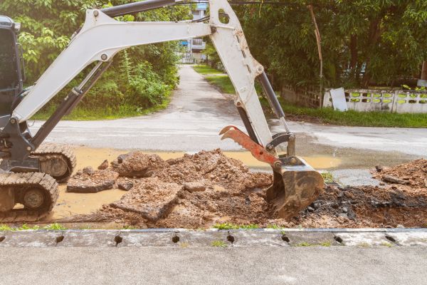 Water Line Excavation in Arroyo Grande